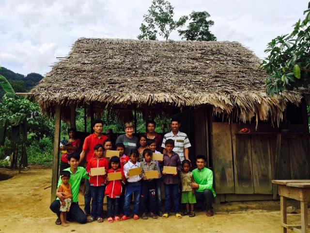 Contributed to build two classrooms for poor students of Ban Doong school Tan Trach ville, Bo Trach District, Quang Binh Province.